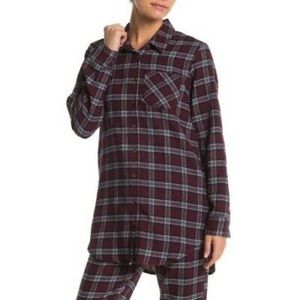 Burgundy Flannel Pajama Shirt